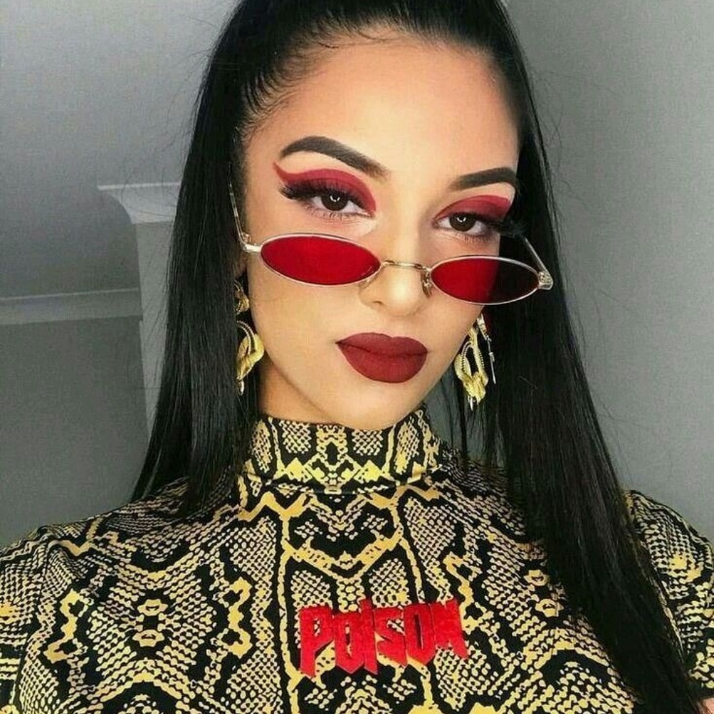 Small Oval Red Retro Frames